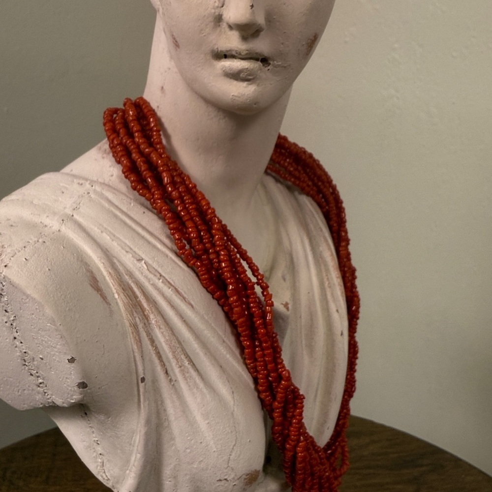 ✨Silpada Coral Beaded 10 Strand Choker Necklace Boho Chic *RETIRED*
